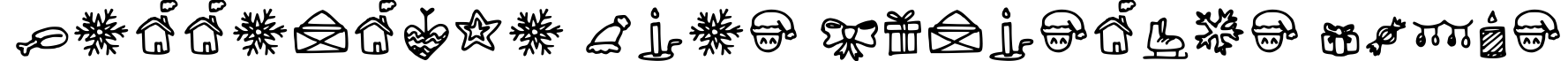 Lettertype Mies Christmas Icons