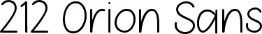 212 Orion Sans