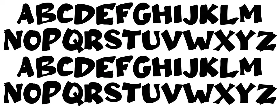 A Ampun Bangfont specimens