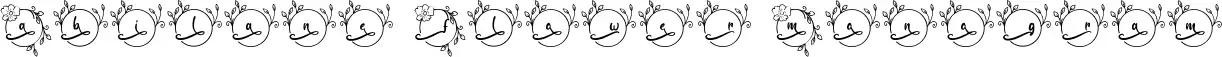Abilane Flower Monogram