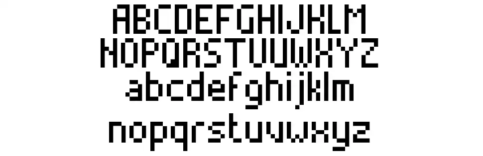 Alterebro Pixelfont specimens