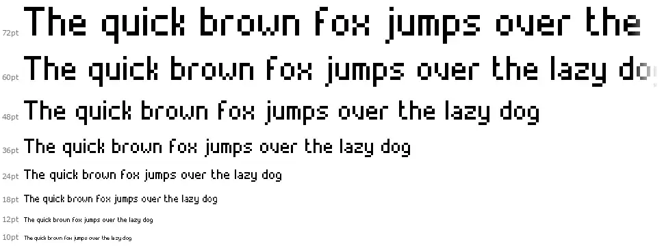 Alterebro Pixelfont waterfall