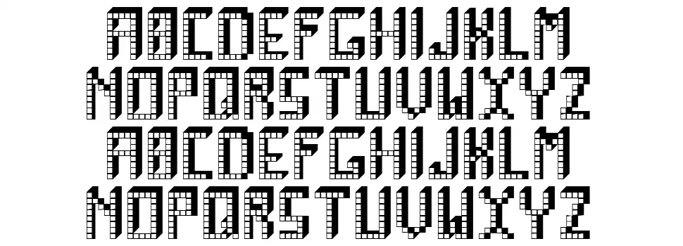Arcade Boxesfont specimens
