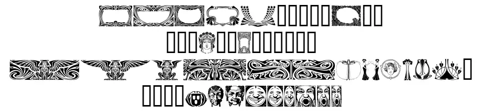 Art Noveau Headersfont specimens