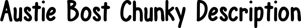 Austie Bost Chunky Description