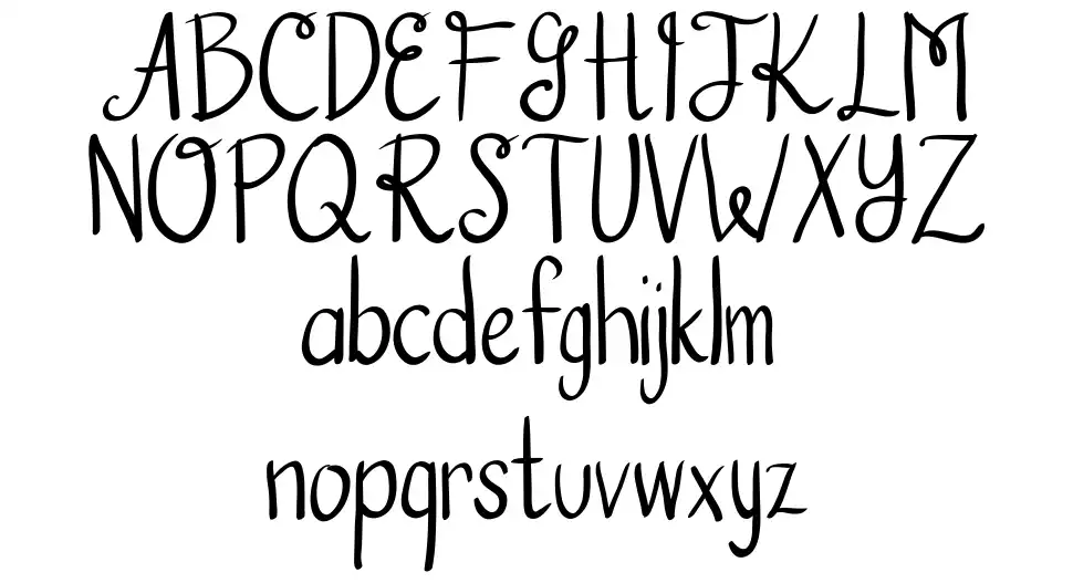 Austie Bost Hooked on a Feelingfont specimens