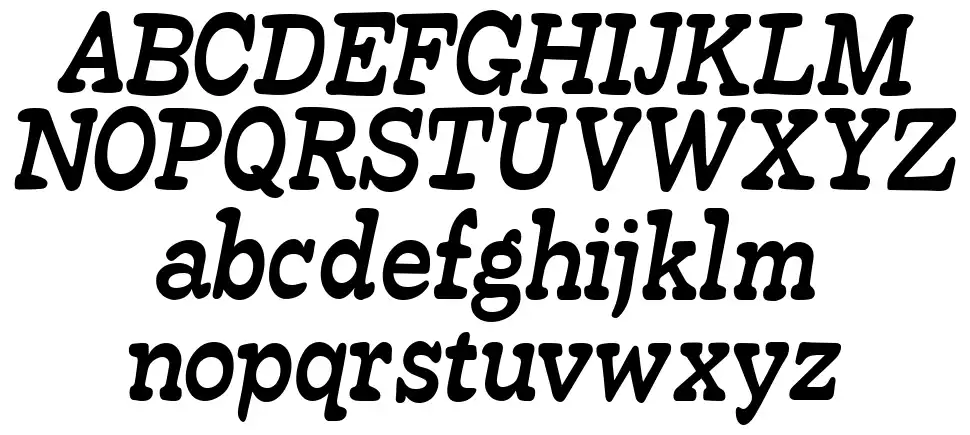 Beta 54font specimens