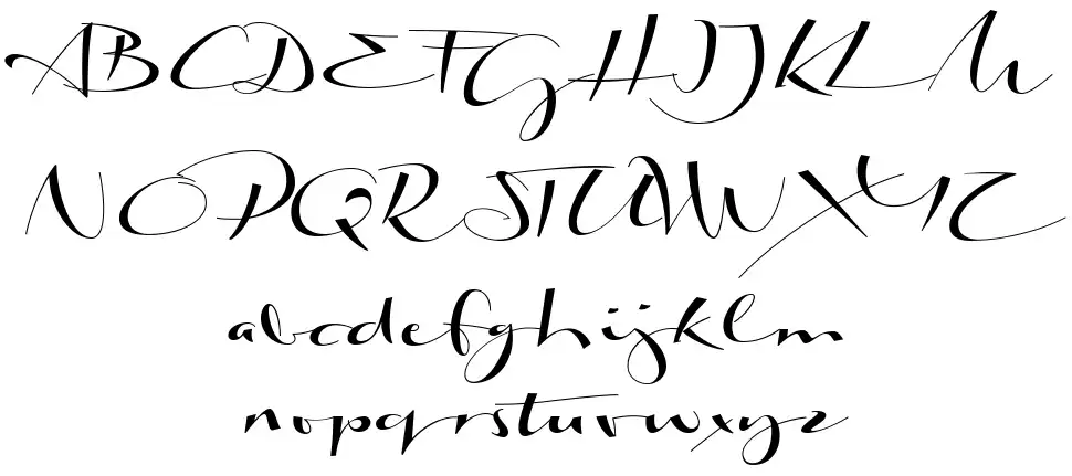 Biloxi Calligraphyfont specimens