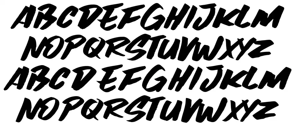 Black Spiritfont specimens