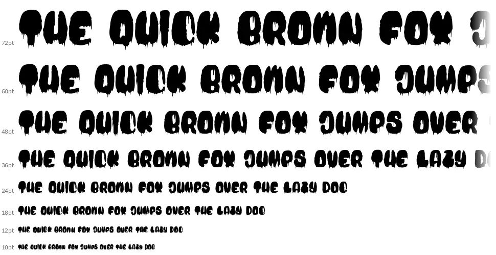 Blood Bold Drippedfont waterfall