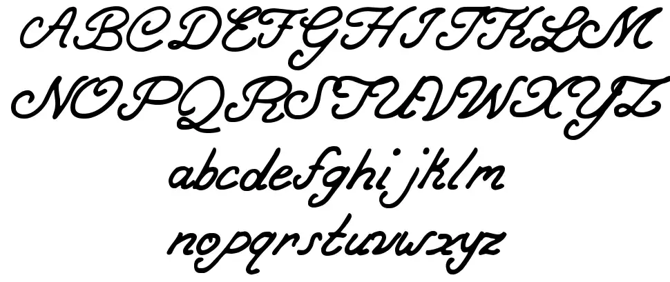 Bold Cursefont specimens