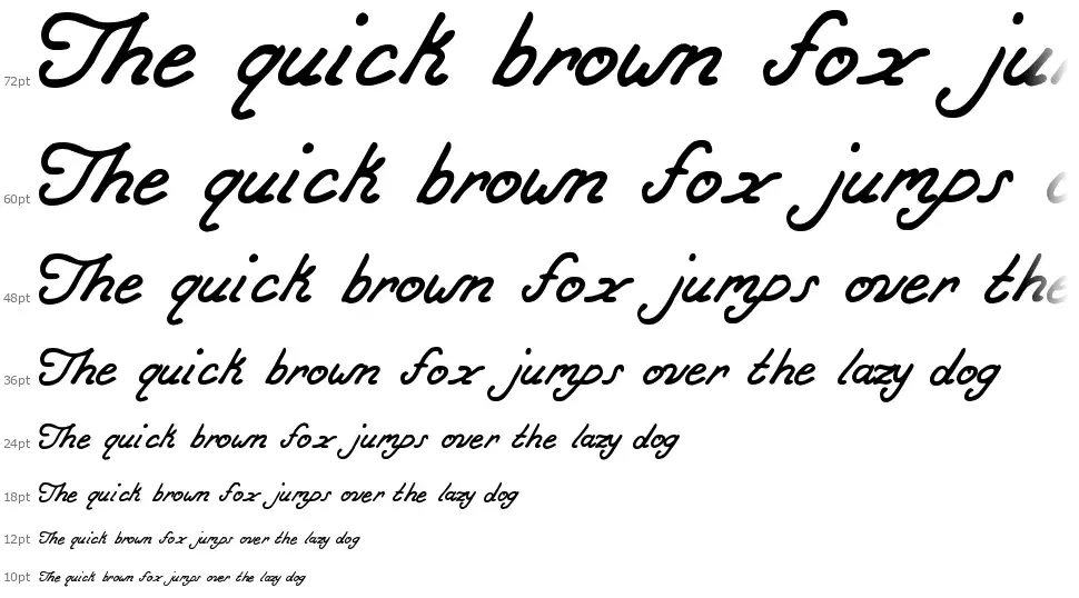 Bold Cursefont waterfall