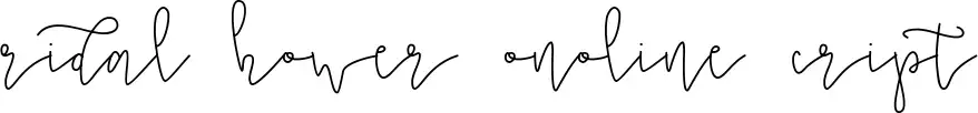 Bridal Shower Monoline Script