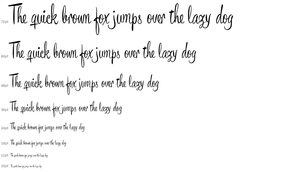 Bronze Scriptfont waterfall