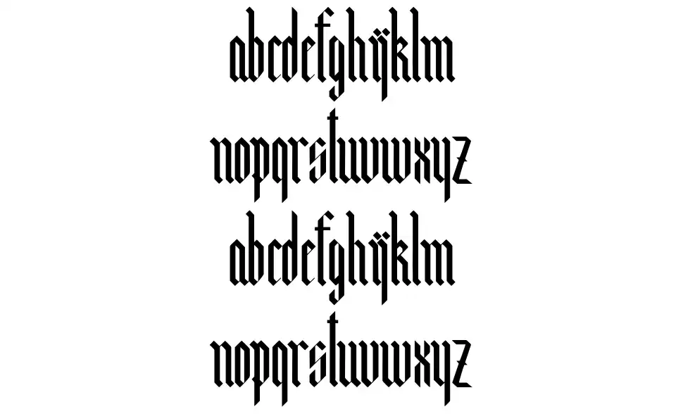Bunker Lowercasefont specimens