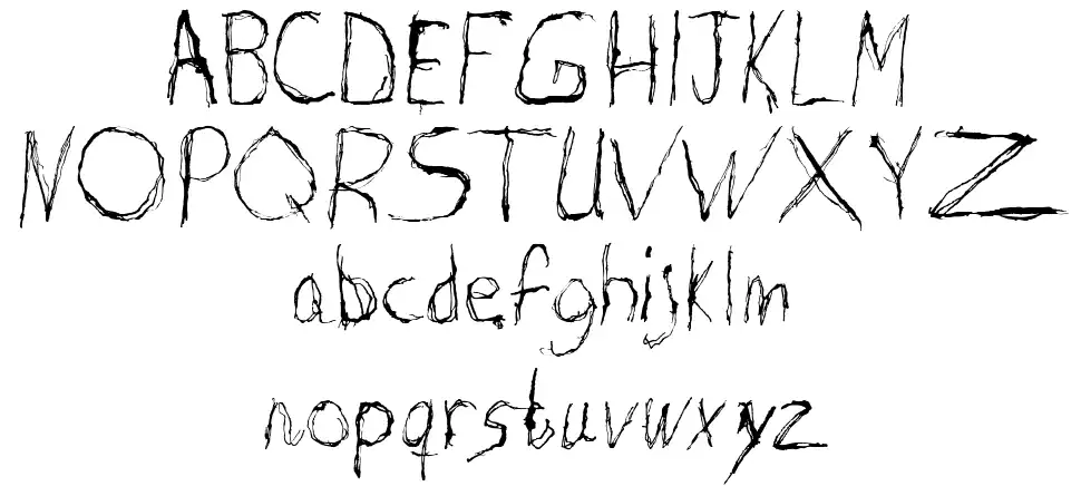Burton Scratchfont specimens