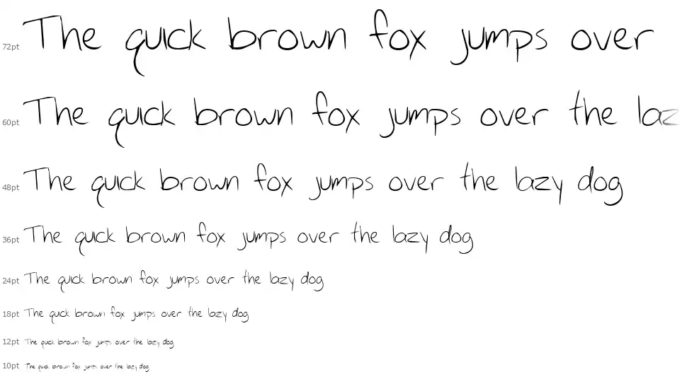 Circ Handwritingfont waterfall