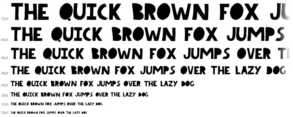 Comic Boldfont waterfall