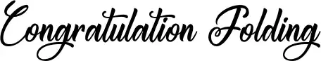 Congratulation Folding