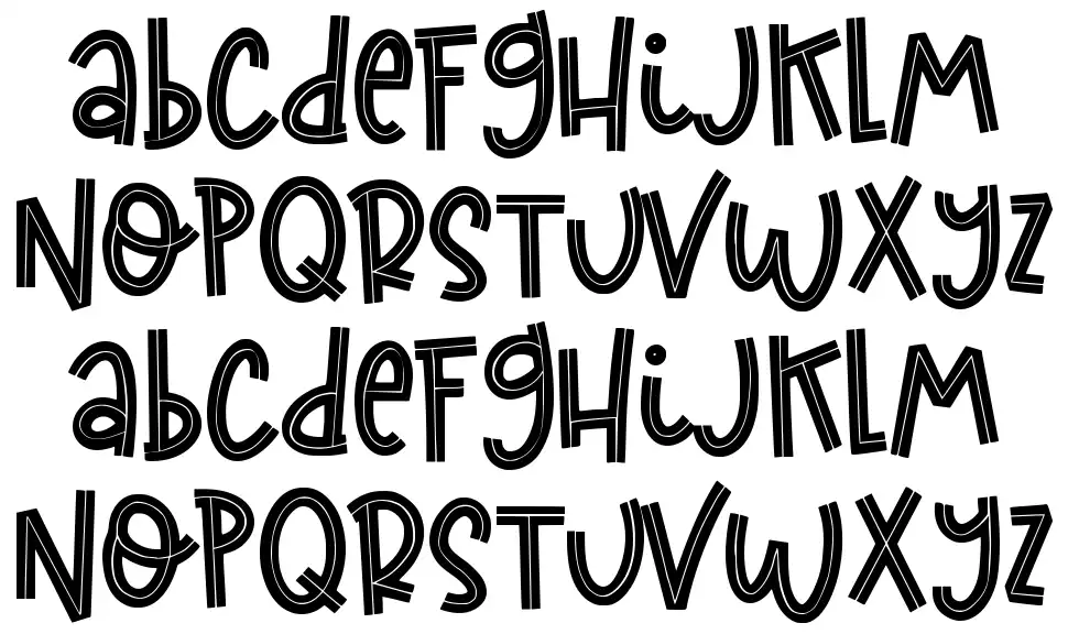 Curious Monkeyfont specimens