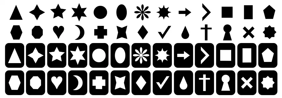 Cut Outs for 3D FXfont specimens