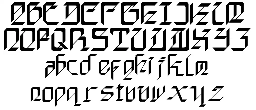 Dark Saberfont specimens