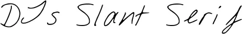 DJs Slant Serif