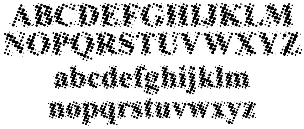 Dotfont specimens