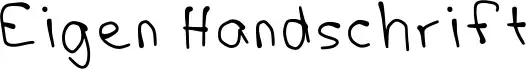 Eigen Handschrift