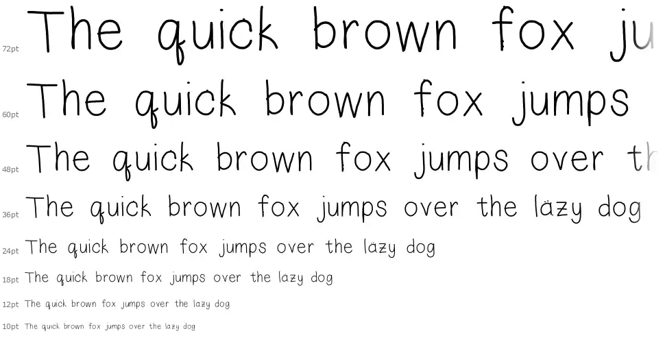 Eka's Handwritingfont waterfall