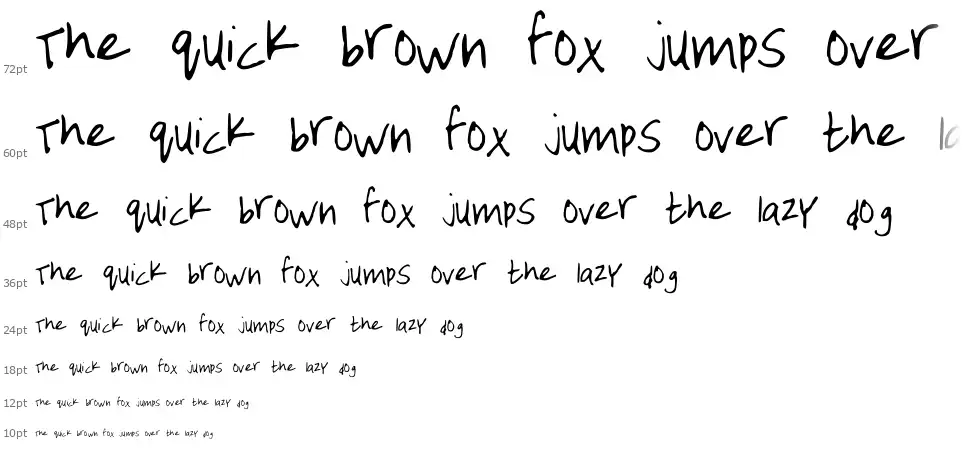 Emilee Handwritingfont waterfall