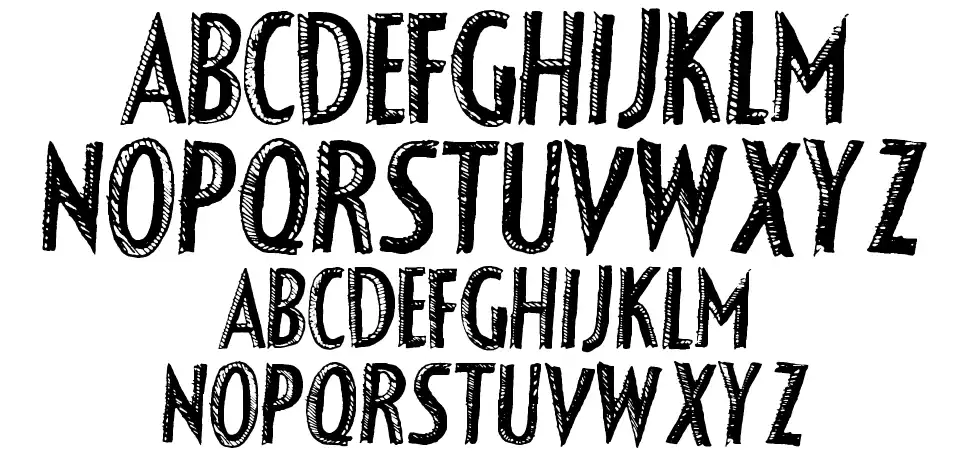 Fancy Shadowfont specimens