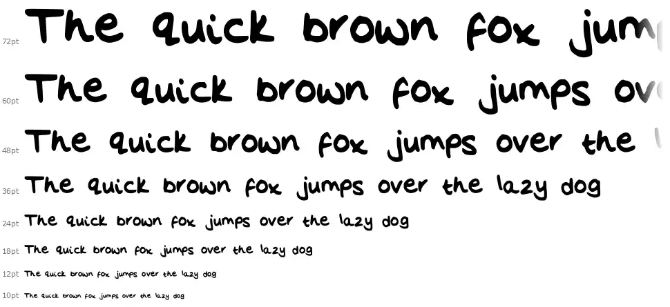 Flo's Handwritingfont waterfall