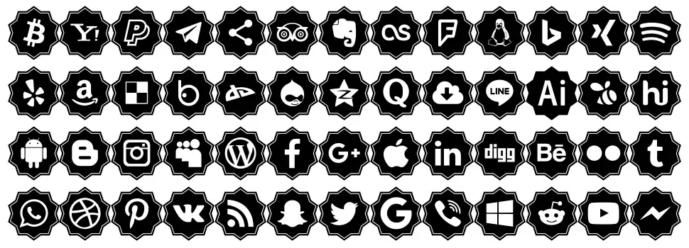 Font logos Colorfont specimens