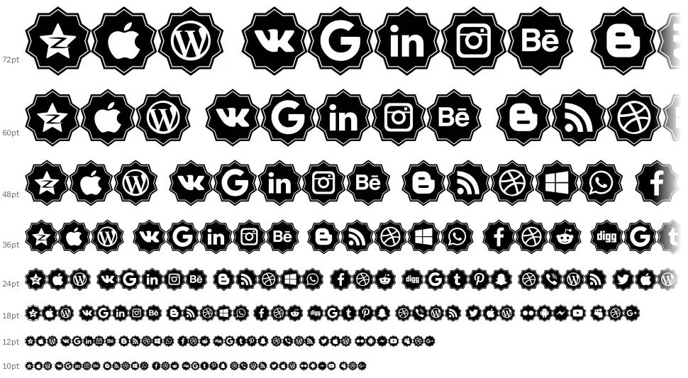 Font logos Colorfont waterfall