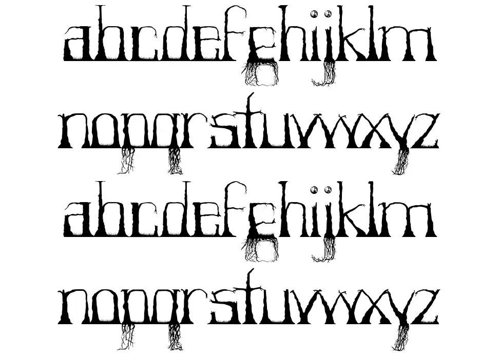 Forestryfont specimens
