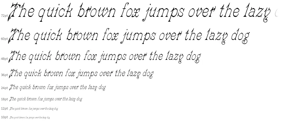 Gazelle (Solotype) Cascata Gazelle (Solotype)font waterfall