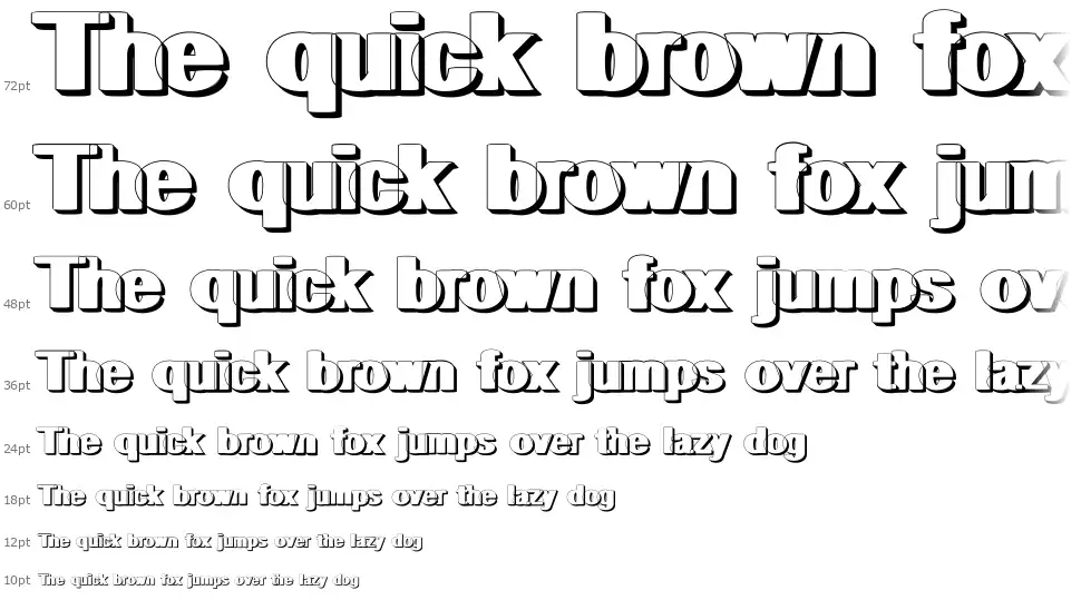 Geometric Shadow PWfont waterfall