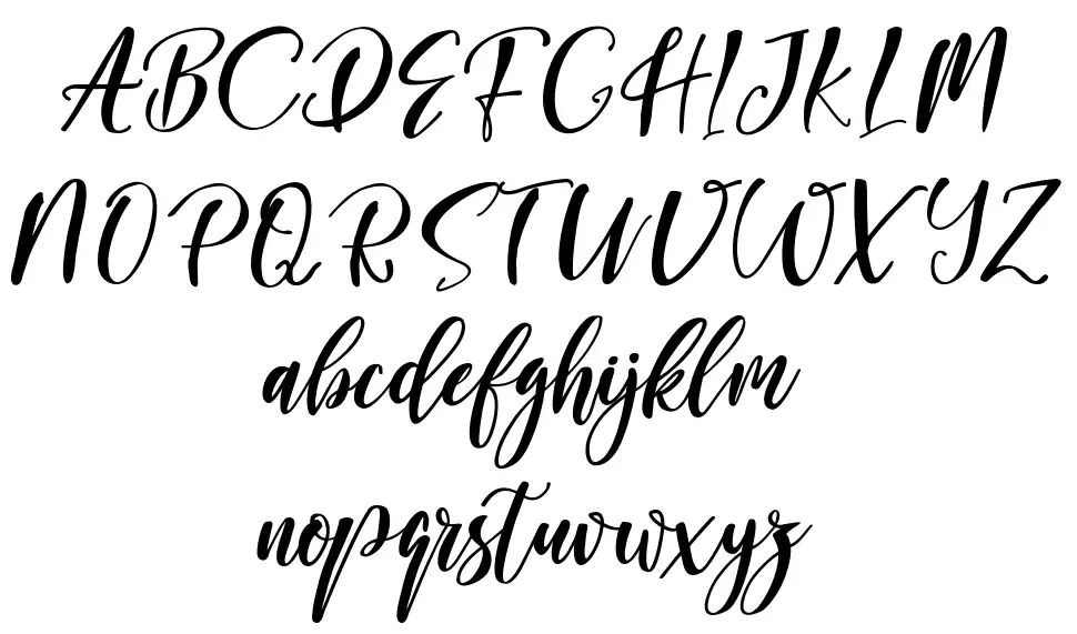 Georgina Scriptfont specimens
