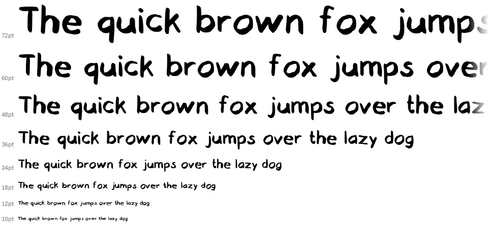 Go Baaa Handwritten Comicfont waterfall