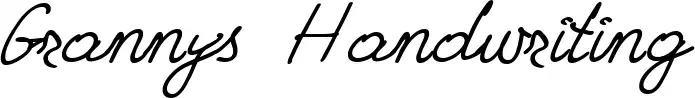 Grannys Handwriting