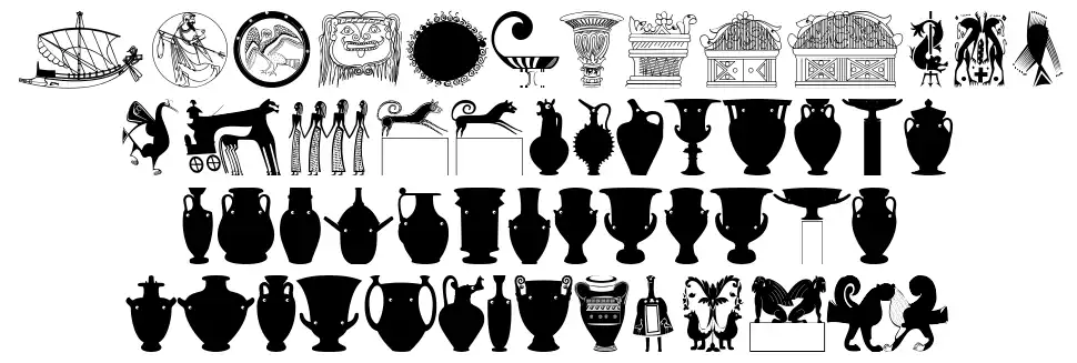 Greek Artfont specimens