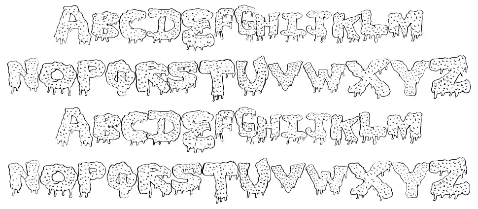 Gunky Ickfont specimens