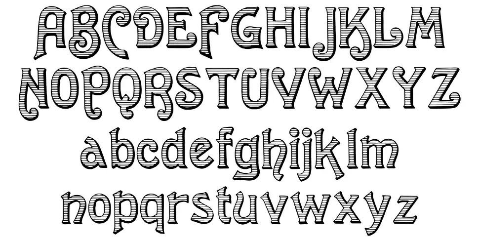 Halftone 1889font specimens