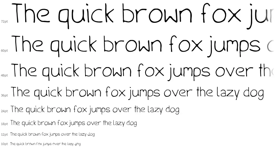 Handschriftfont waterfall