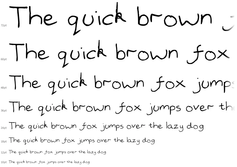 Handwritedfont waterfall