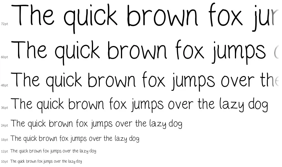 Handwriting CRfont waterfall