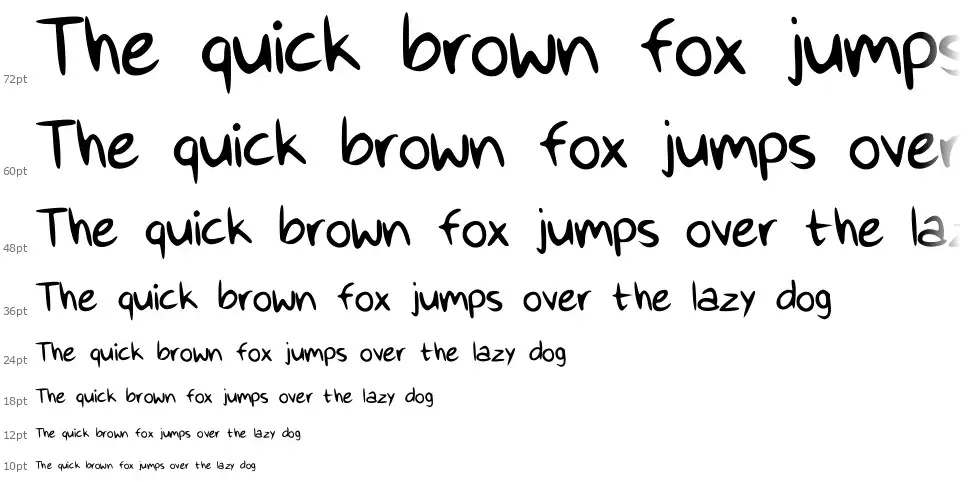 Happy Handfont waterfall