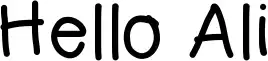 Hello Ali
