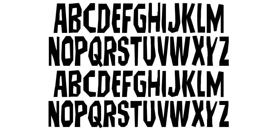 Hitchblockfont specimens